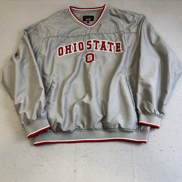 Vtg Colosseum Ohio State Buckeyes Mens Jacket L Gray NCAA Windbreaker Champions - Picture 1 of 8